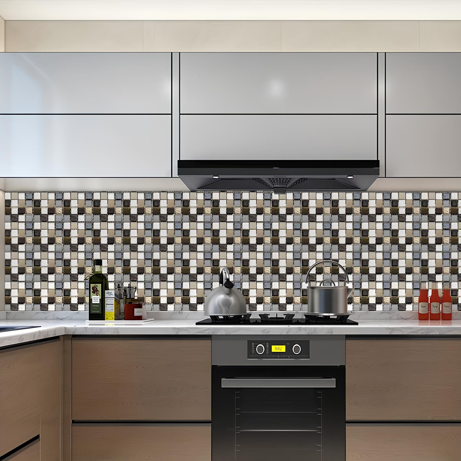 Carreaux adhésifs mosaïque 3D - UstensilesCulinaires