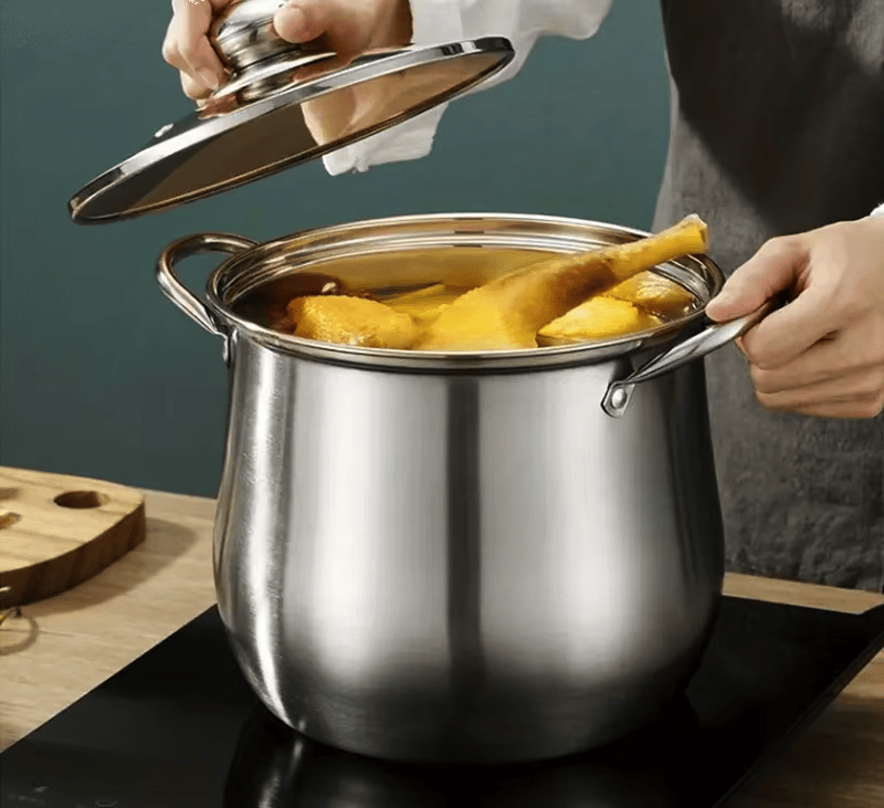 Marmite grande taille en acier inoxydable