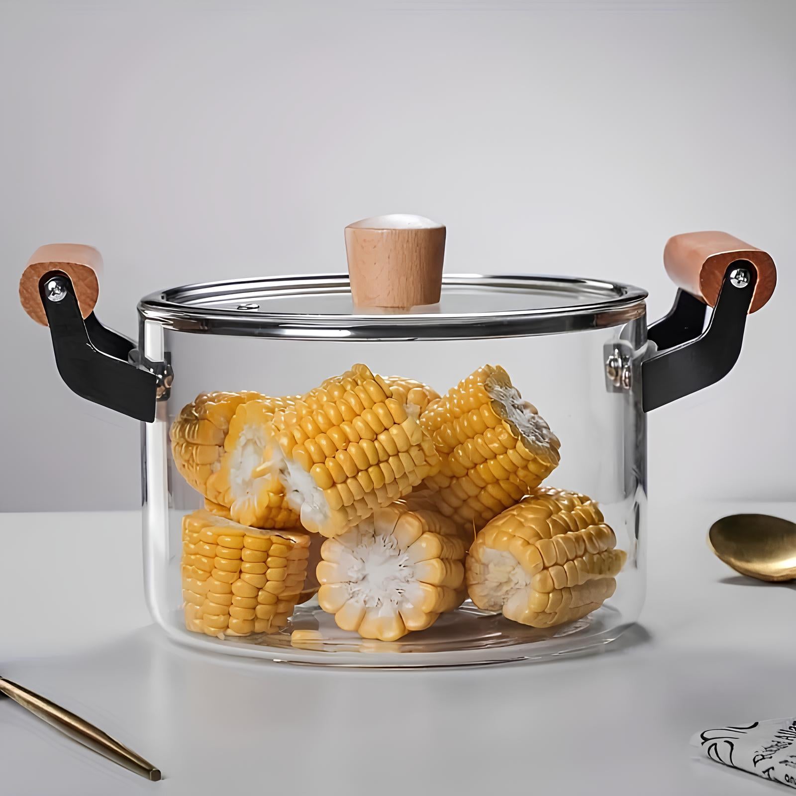 Marmite transparente en Verre Borosilicaté - UstensilesCulinaires