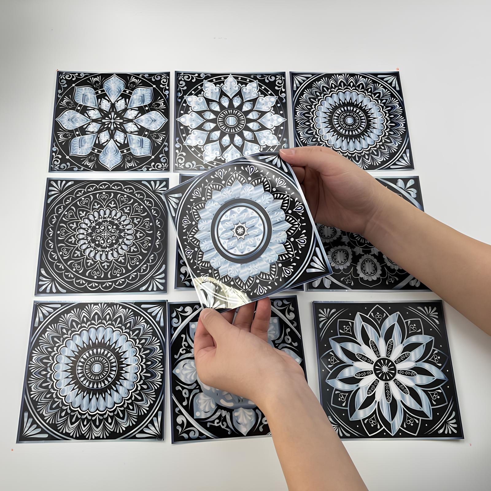 Carreaux adhésifs rosas noir - UstensilesCulinaires