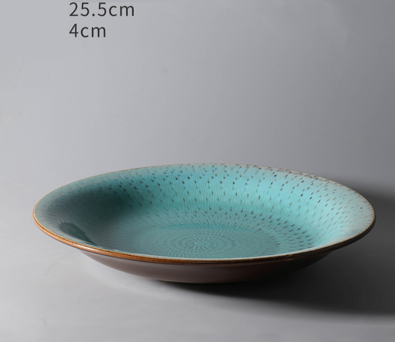 Assiettes creuses pâtes | La turquoise  | Ustensiles Culinaires