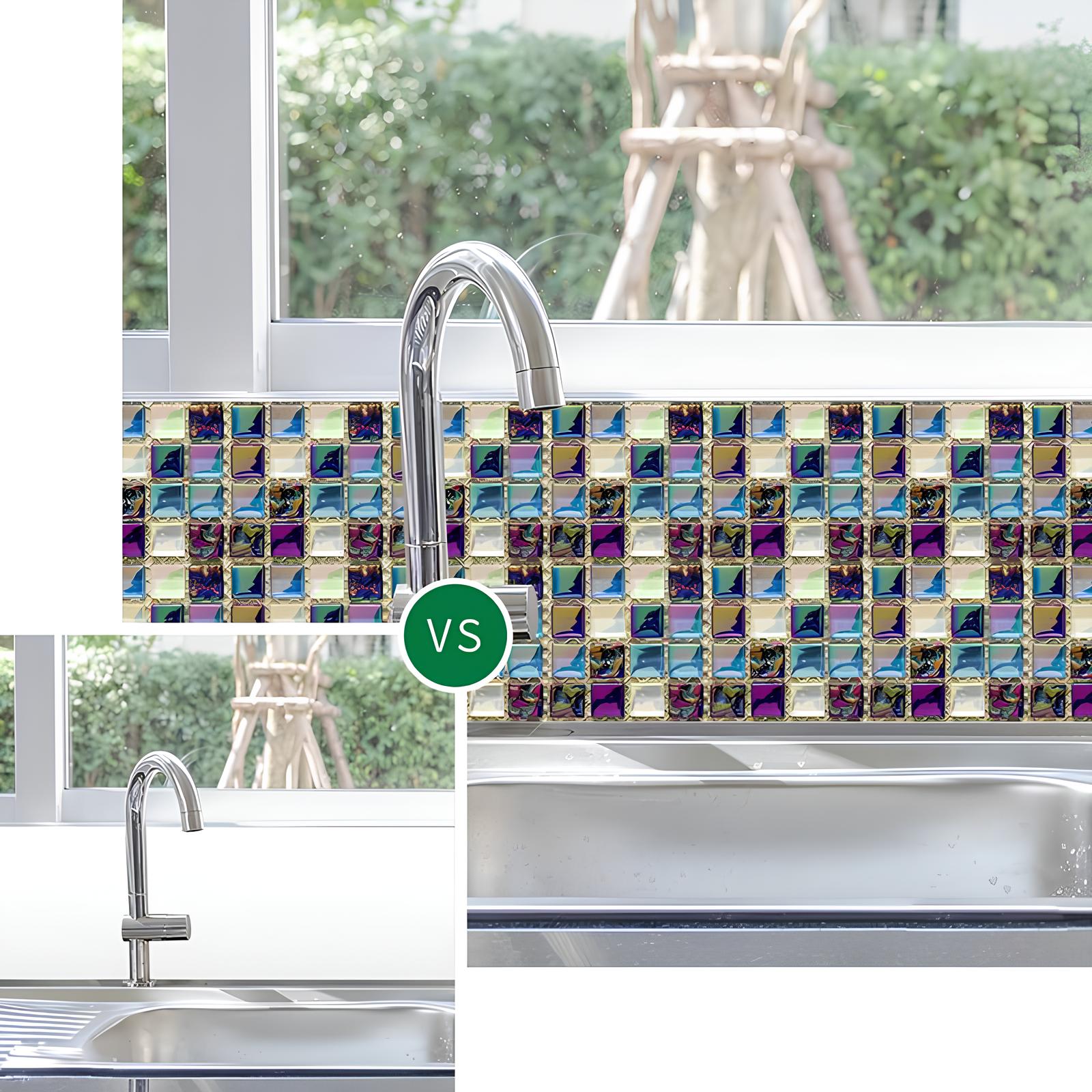 Carreaux adhésifs Mosaïque en Cristal Coloré - UstensilesCulinaires