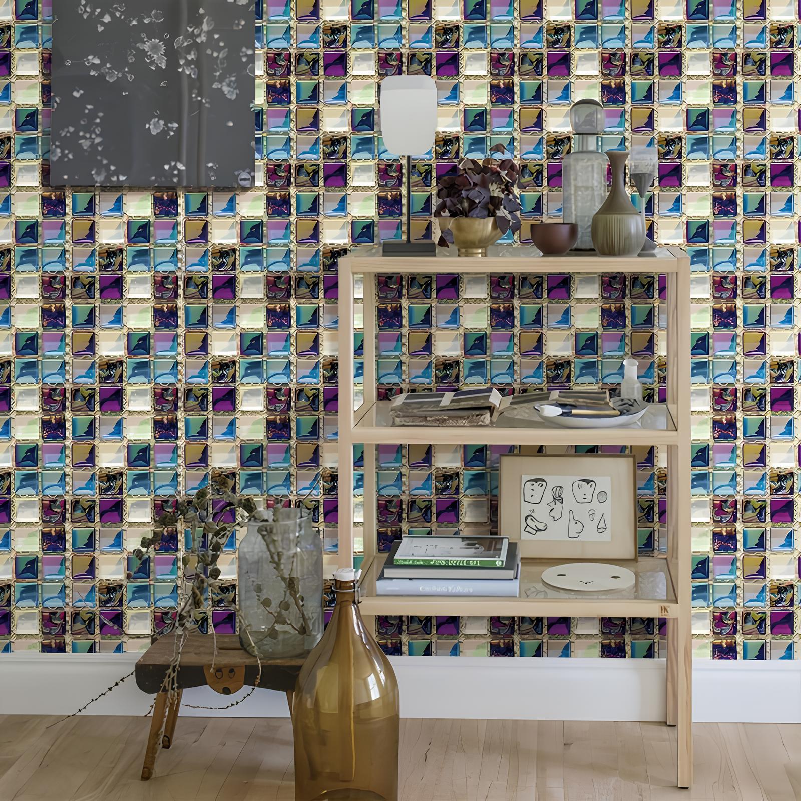 Carreaux adhésifs Mosaïque en Cristal Coloré - UstensilesCulinaires