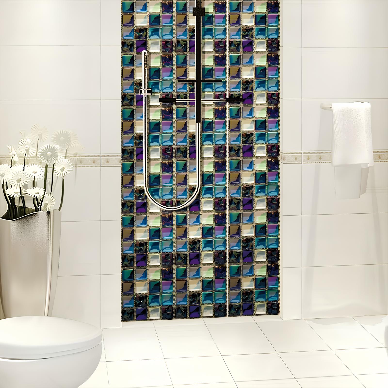 Carreaux adhésifs Mosaïque en Cristal Coloré - UstensilesCulinaires