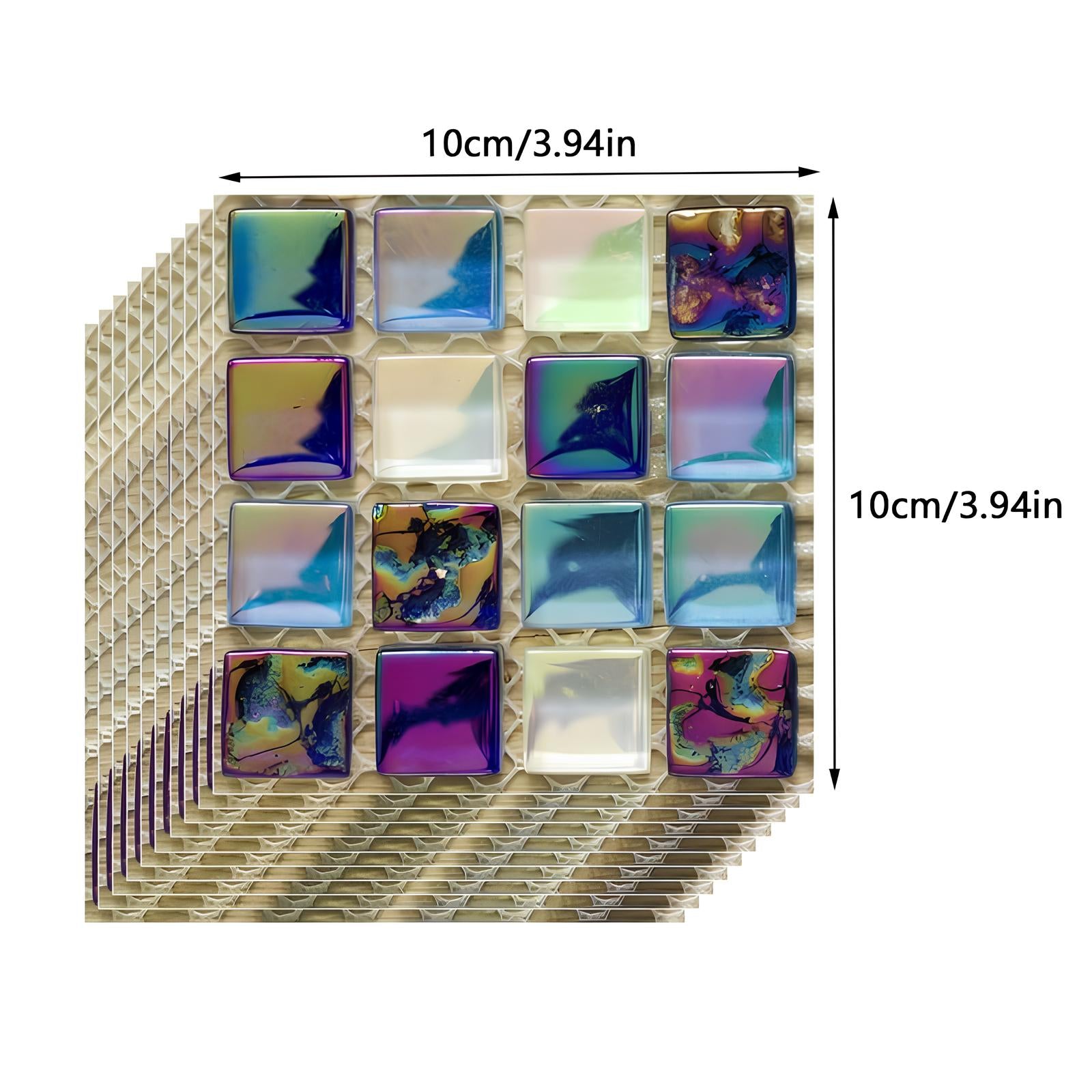 Carreaux adhésifs Mosaïque en Cristal Coloré - UstensilesCulinaires