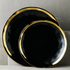 Assiette plate en céramique - L'imperfection noir - UstensilesCulinaires