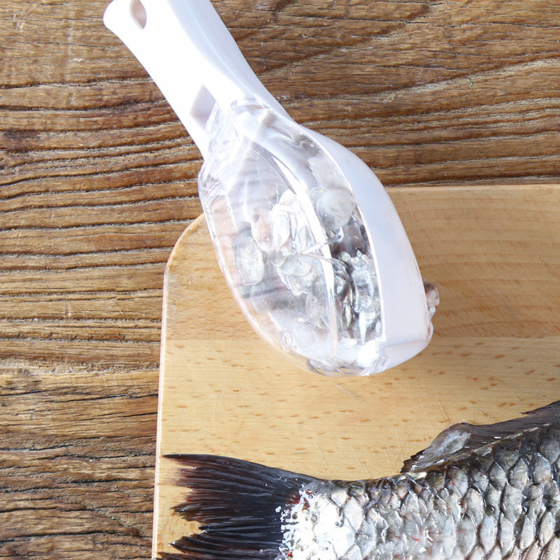 Ecailleur de poisson avec réservoir - UstensilesCulinaires