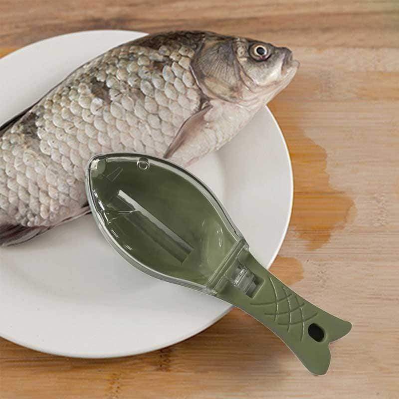 Ecailleur de poisson avec réservoir - UstensilesCulinaires