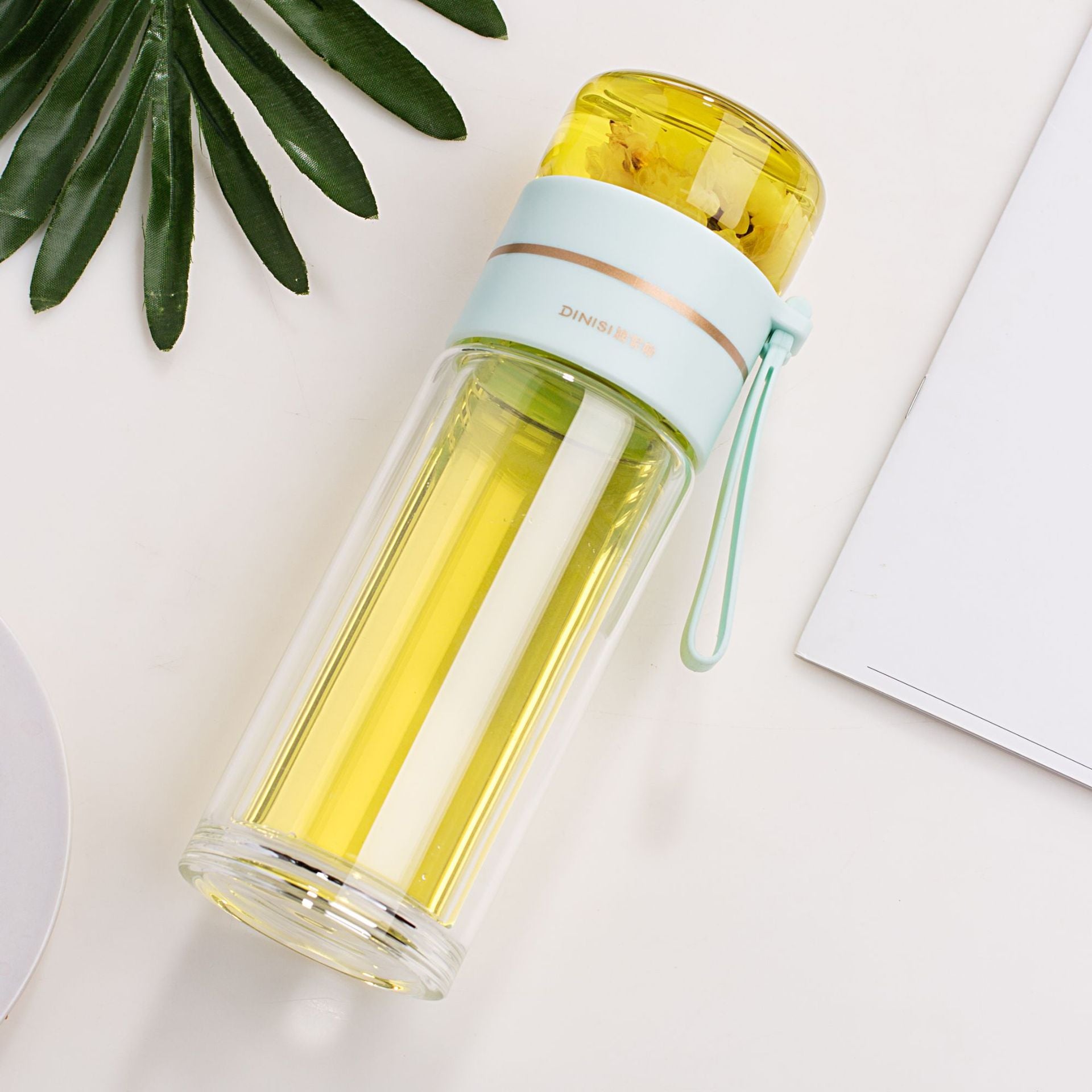 Bouteille infuseur de thé en verre cristallin - UstensilesCulinaires