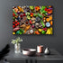 Tableau sur Toile - Assortiments de Fruits et Légumes - UstensilesCulinaires