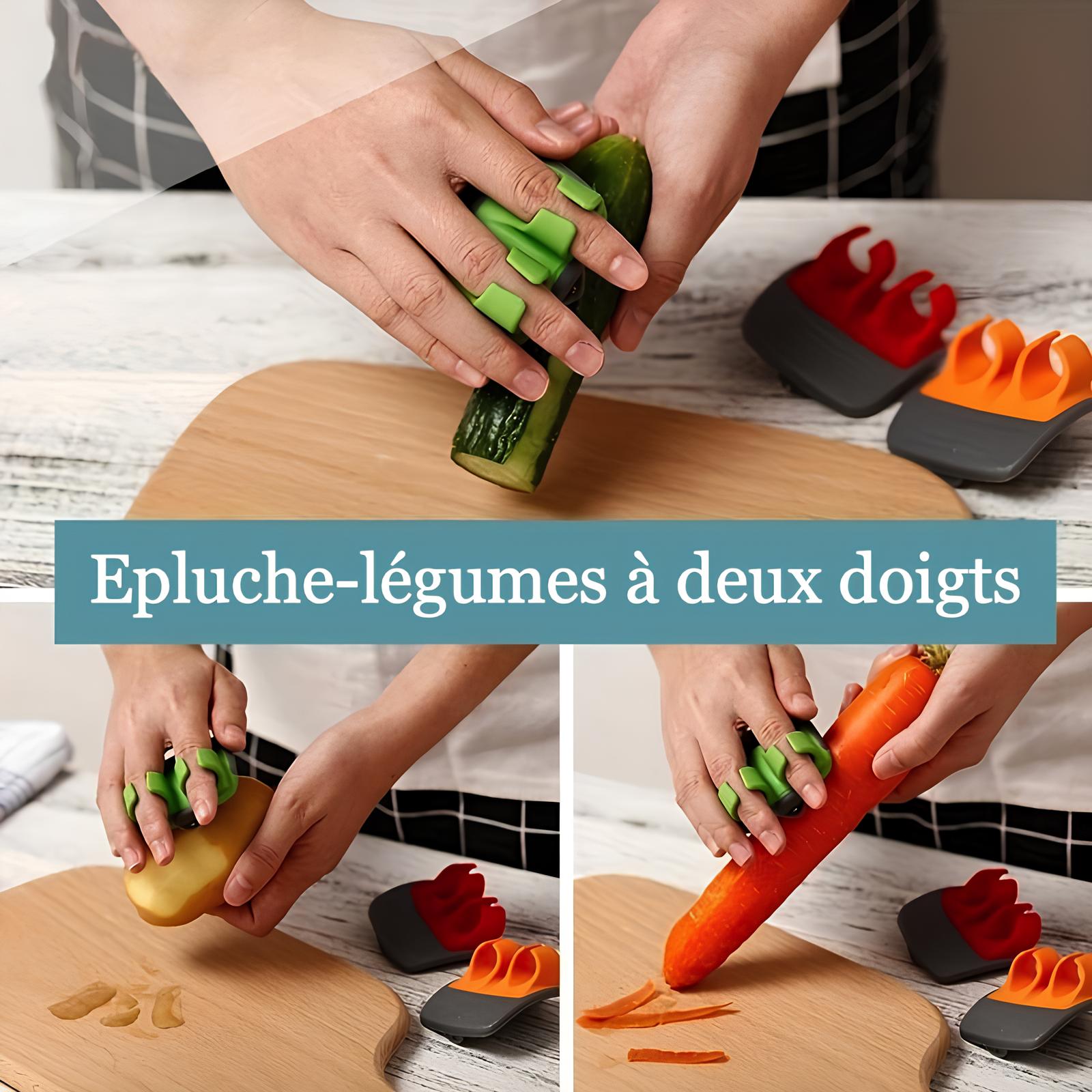 Epluche-légumes à deux doigts - UstensilesCulinaires