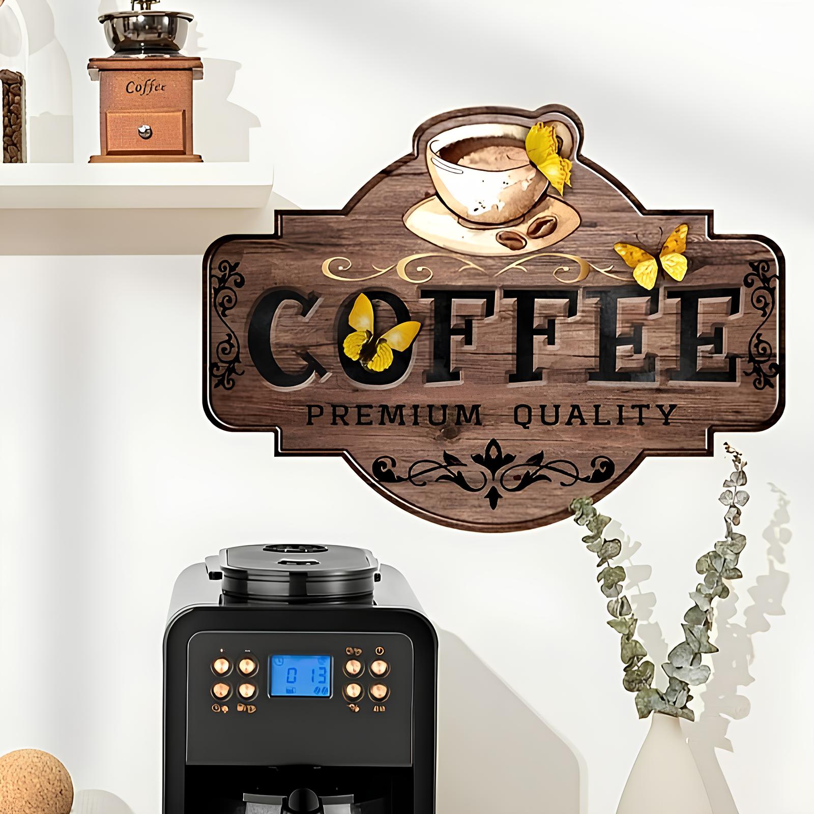 Stickers muraux - Coin Café Effet 3D - UstensilesCulinaires