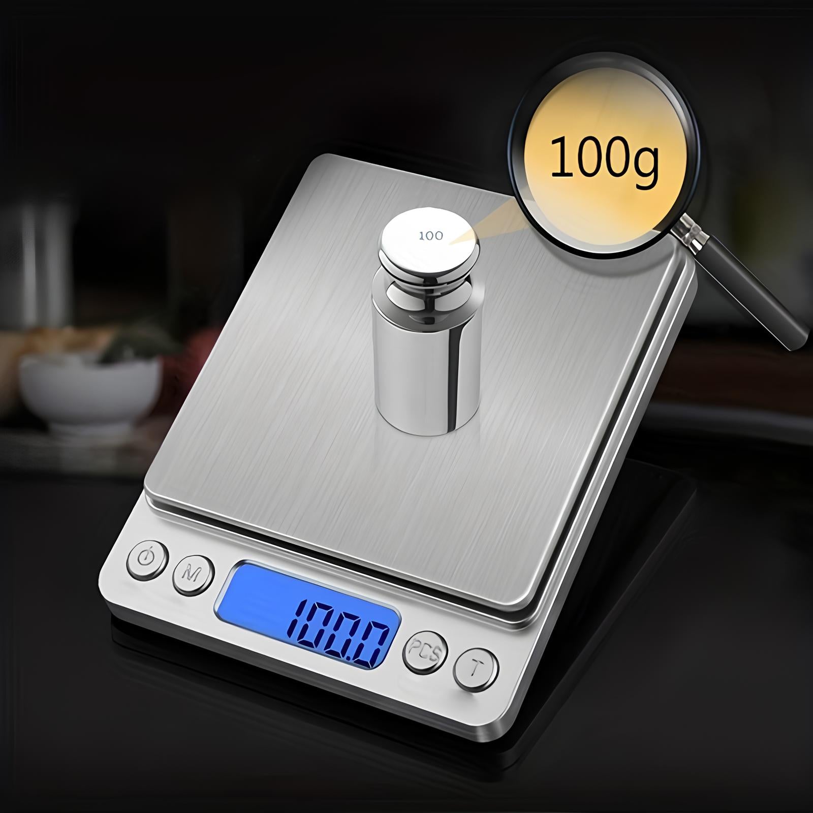 Balance de cuisine rechargeable en acier inoxydable - UstensilesCulinaires