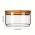 Bocal empilable en verre Borosilicate avec couvercle en bambou