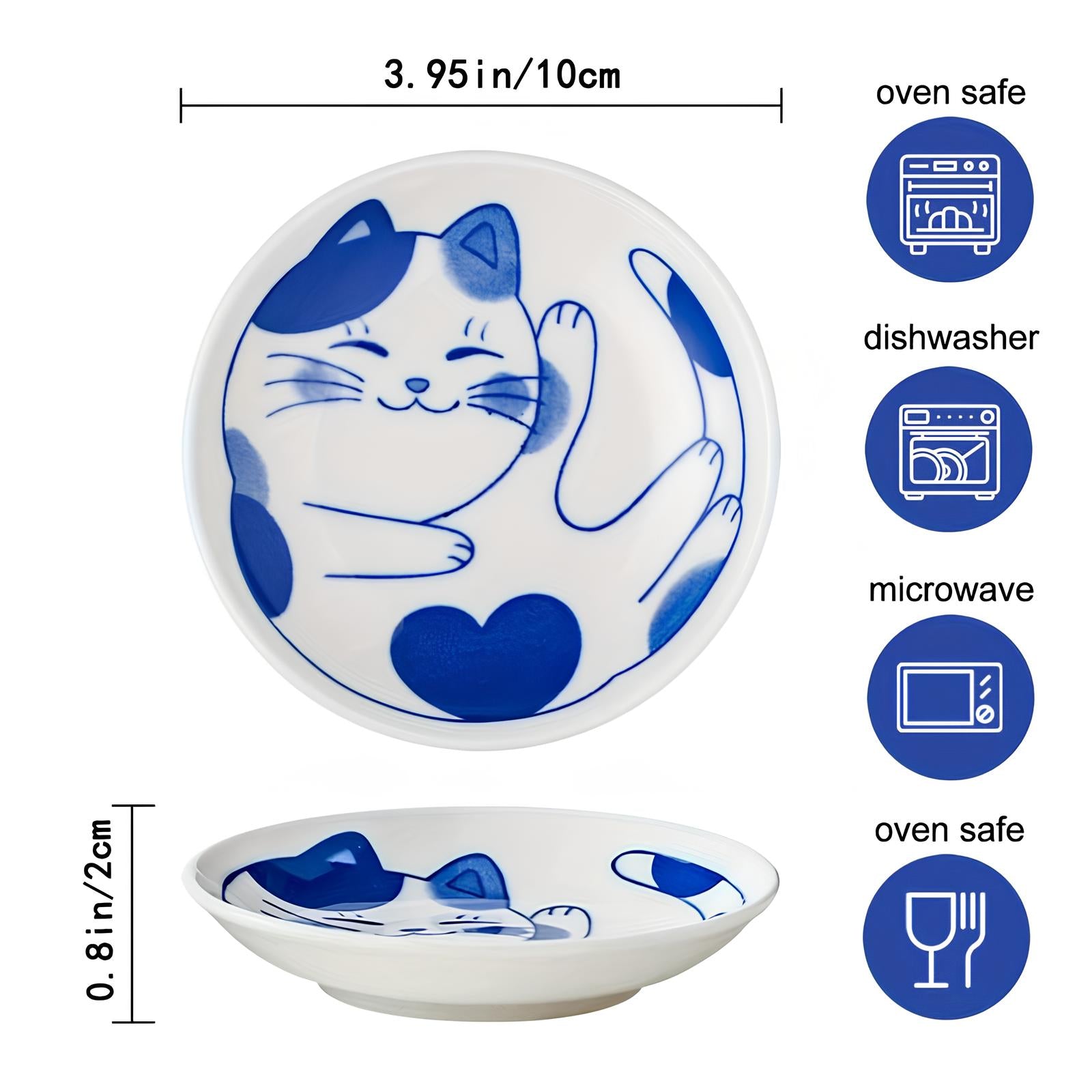 Ensemble de bols à sauce en céramique - Le chat - UstensilesCulinaires