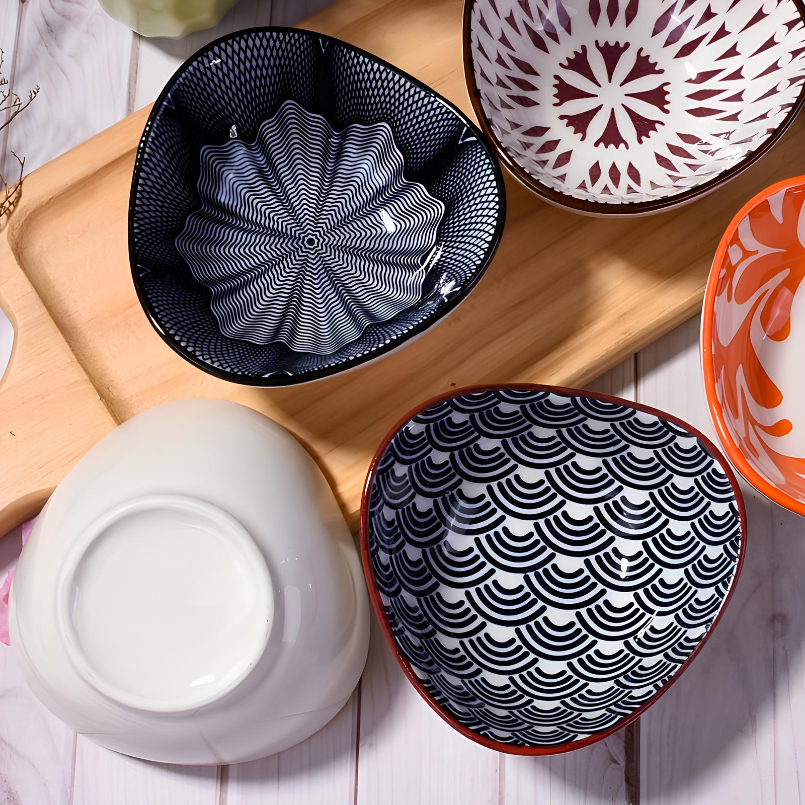 Ensemble de 5 bols à sauce en céramique japonaise - UstensilesCulinaires