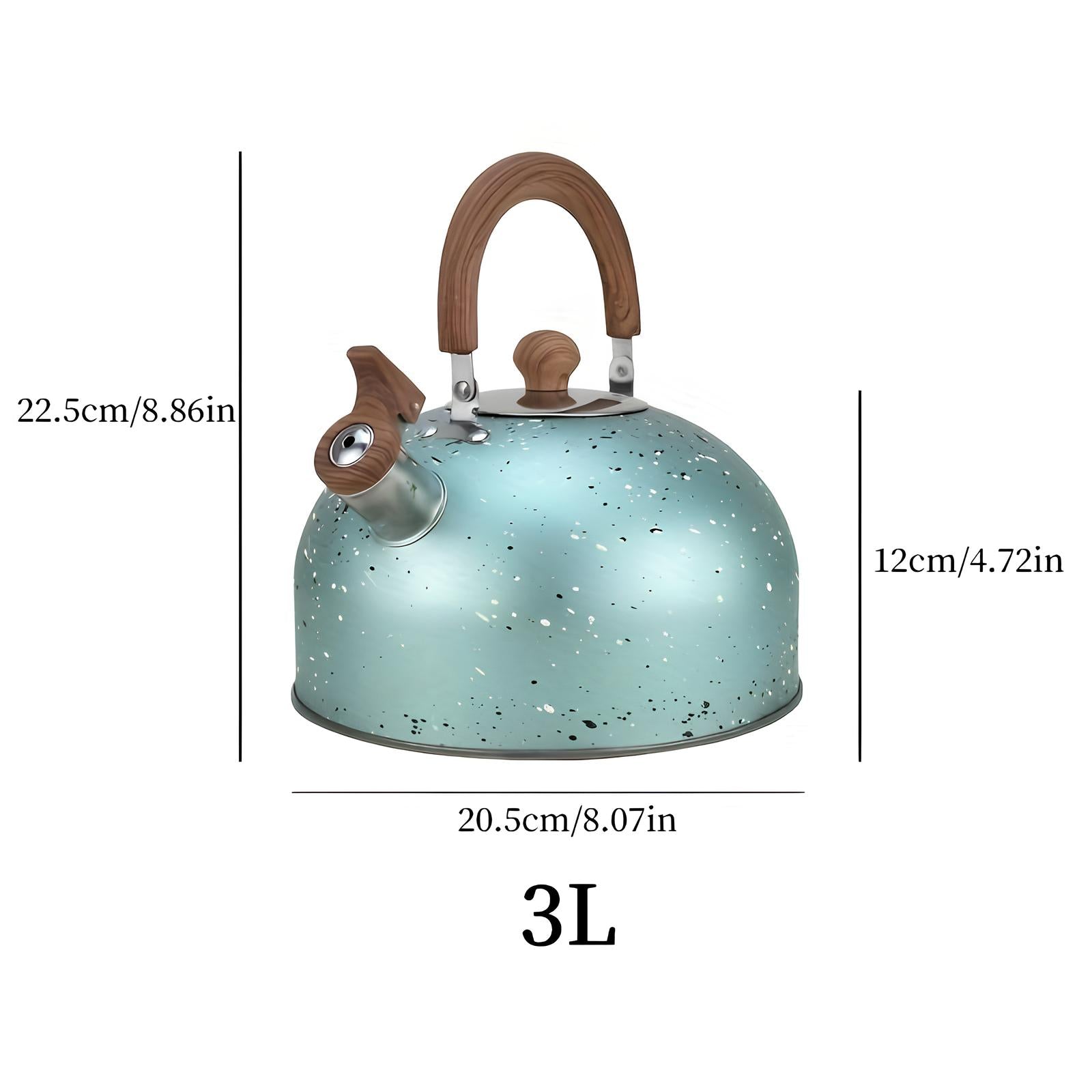 Bouilloire sifflante en acier inoxydable colorée - UstensilesCulinaires