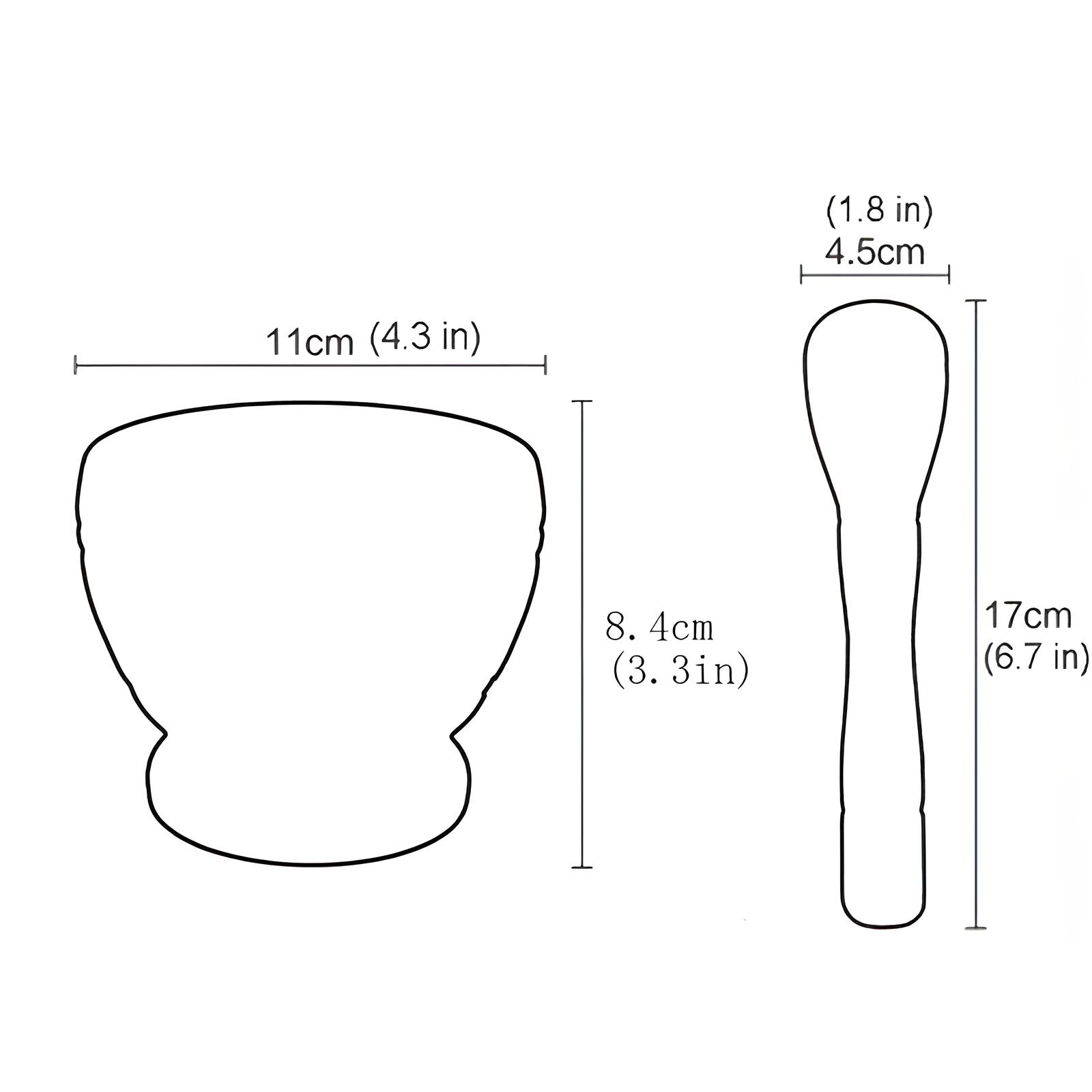 Mortier et pilon en plastique durable - UstensilesCulinaires