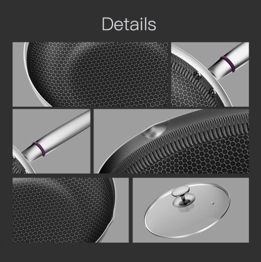 Wok en acier inoxydable 30 cm - UstensilesCulinaires