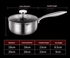 Casserole chrome avec becs verseurs