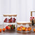 Bocal empilable en verre Borosilicate avec couvercle en bambou