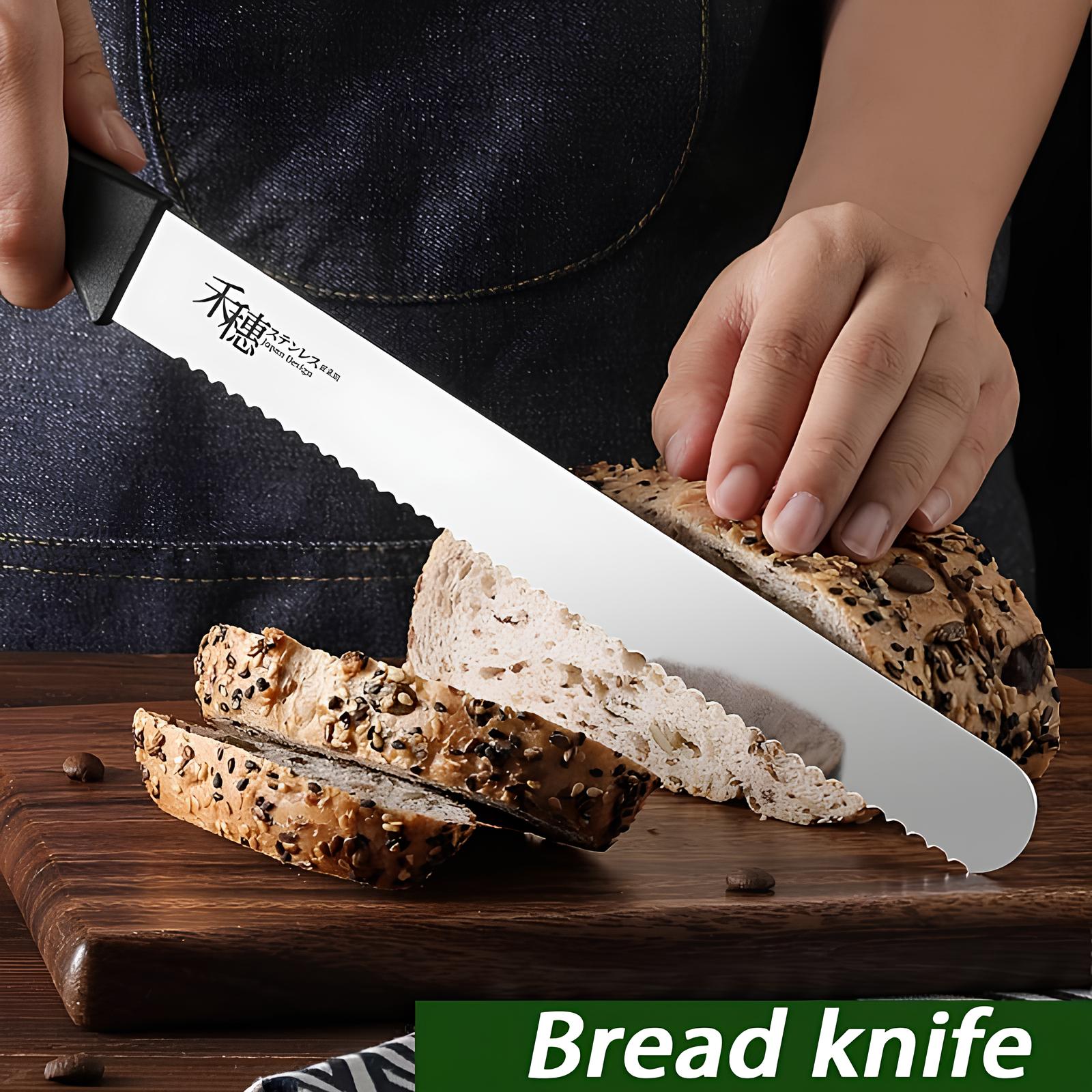 Couteau à pain en acier inoxydable 25 et 31 cm - UstensilesCulinaires