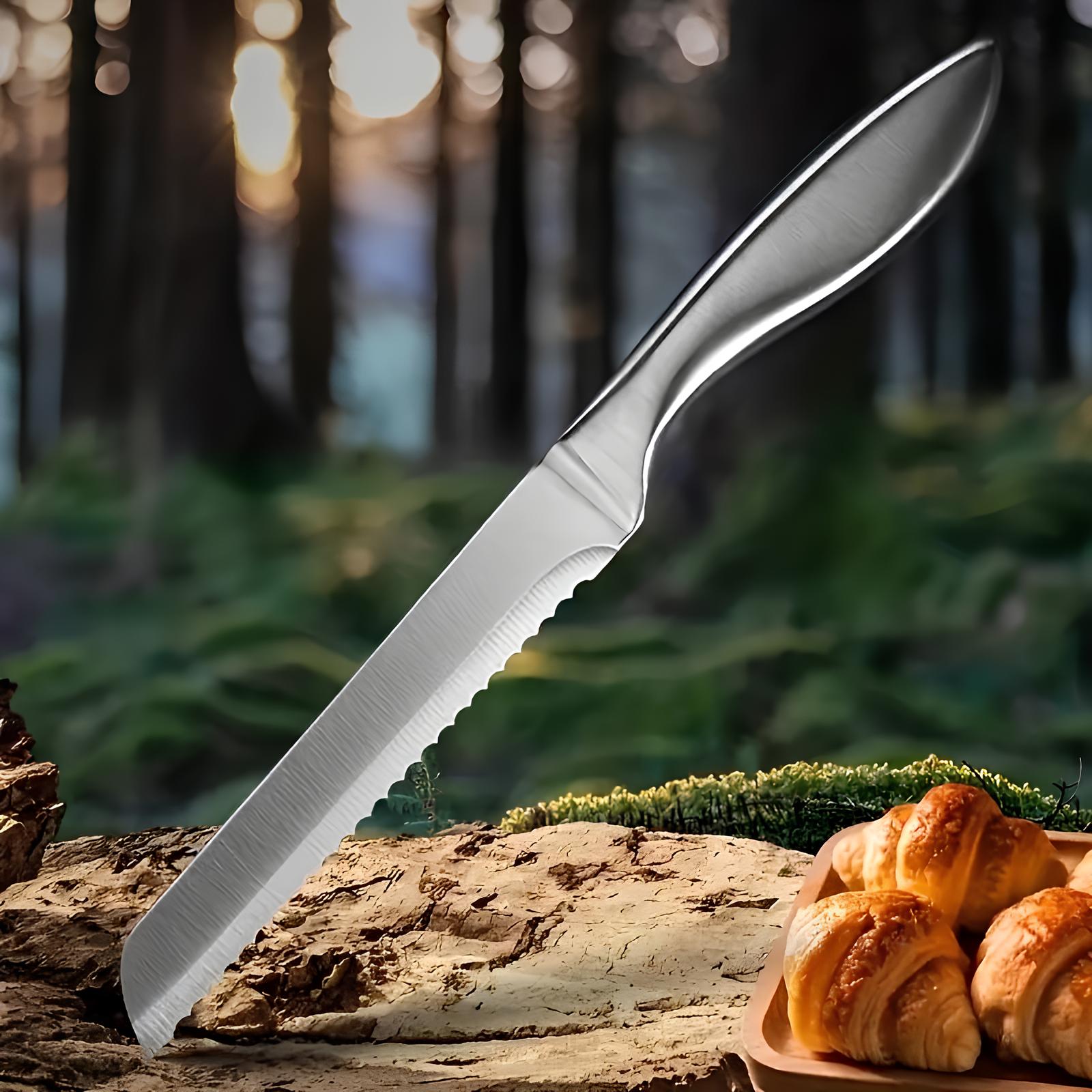 Couteau à pain en acier inoxydable 17 cm - UstensilesCulinaires
