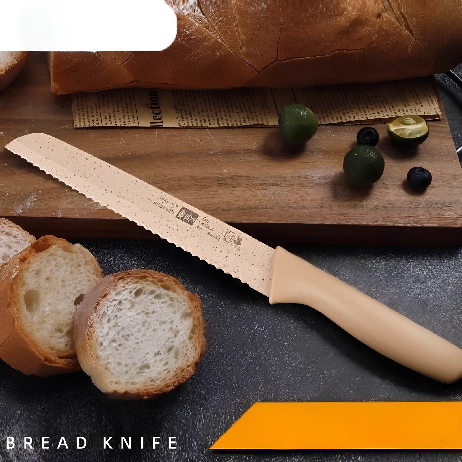 Couteau à pain crème en acier inoxydable 20 cm - UstensilesCulinaires