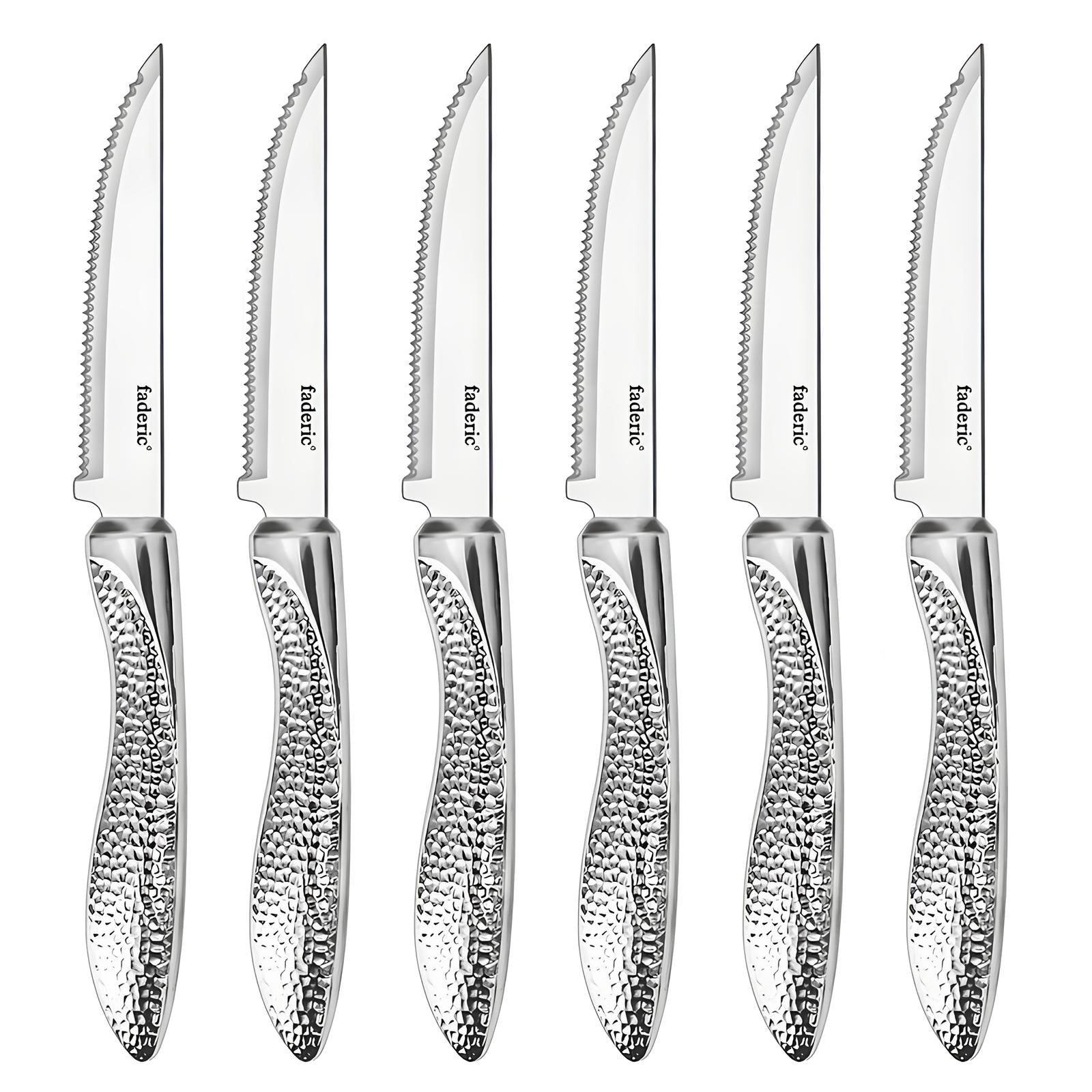 Couteaux à steak inoxydable lot de 6 - Les joyaux - UstensilesCulinaires