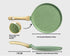 Non-stick crepe pan with geometric pattern handle