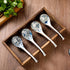 Cuillères à soupe en céramique à motif 8 pcs - UstensilesCulinaires