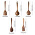 Cuillères en bois de teck naturel lot de 5 - UstensilesCulinaires
