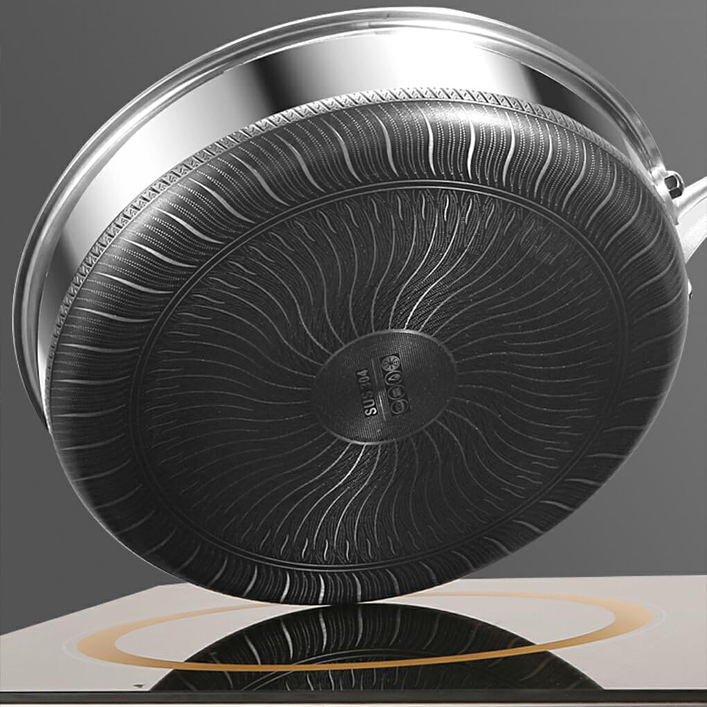 20-cm-Induktionsbratpfanne mit Gusseisenofenoption mit Deckel 