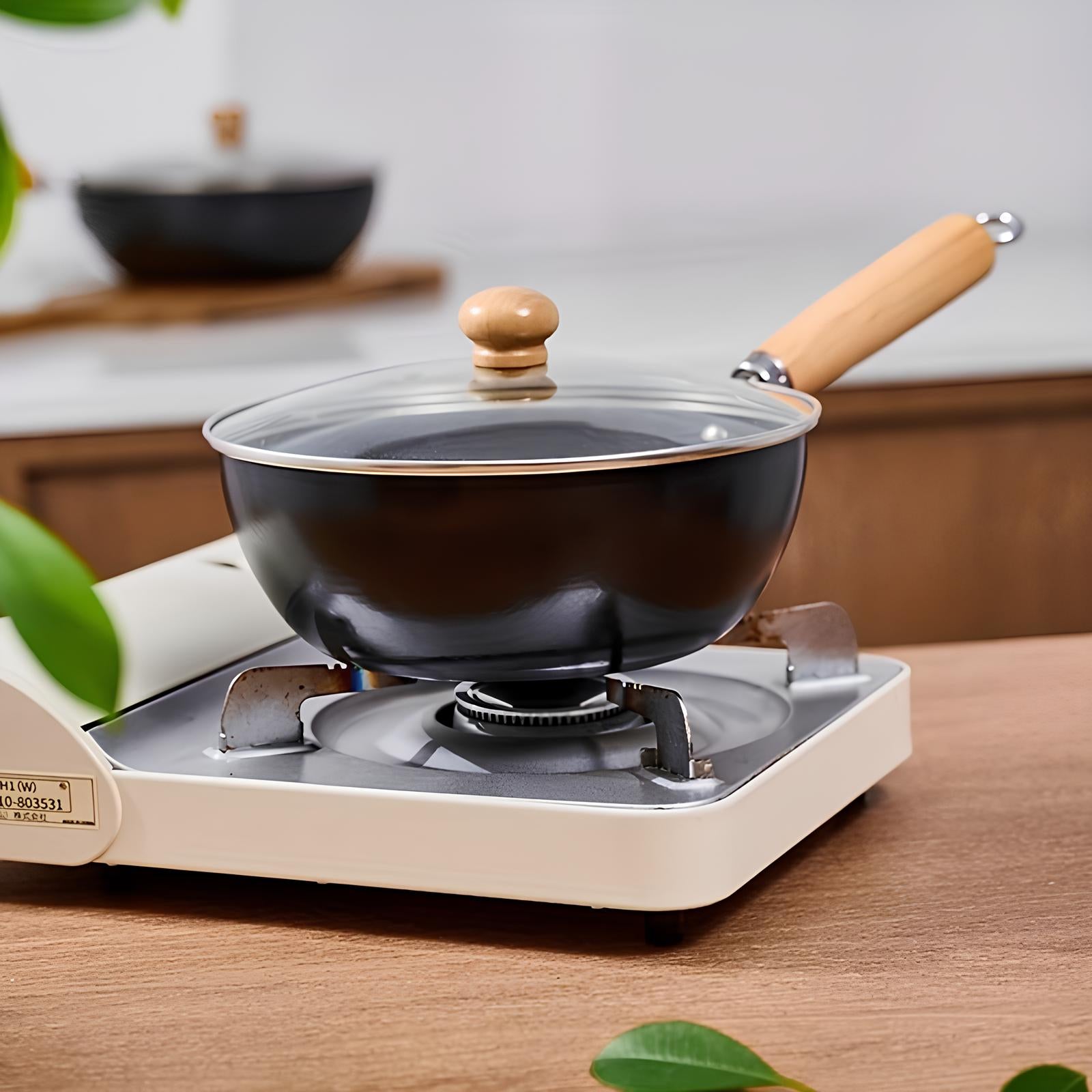 Mini Wok en fonte antiadhésif - UstensilesCulinaires