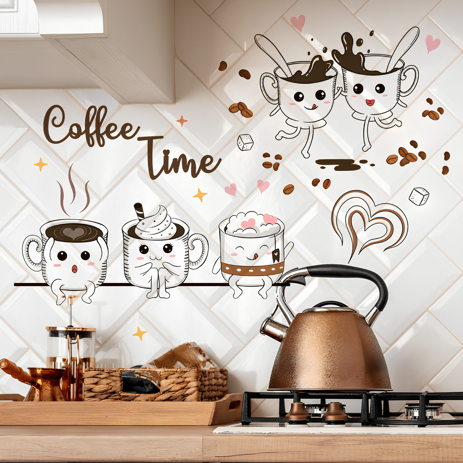 Stickers muraux - Coffee Time - UstensilesCulinaires