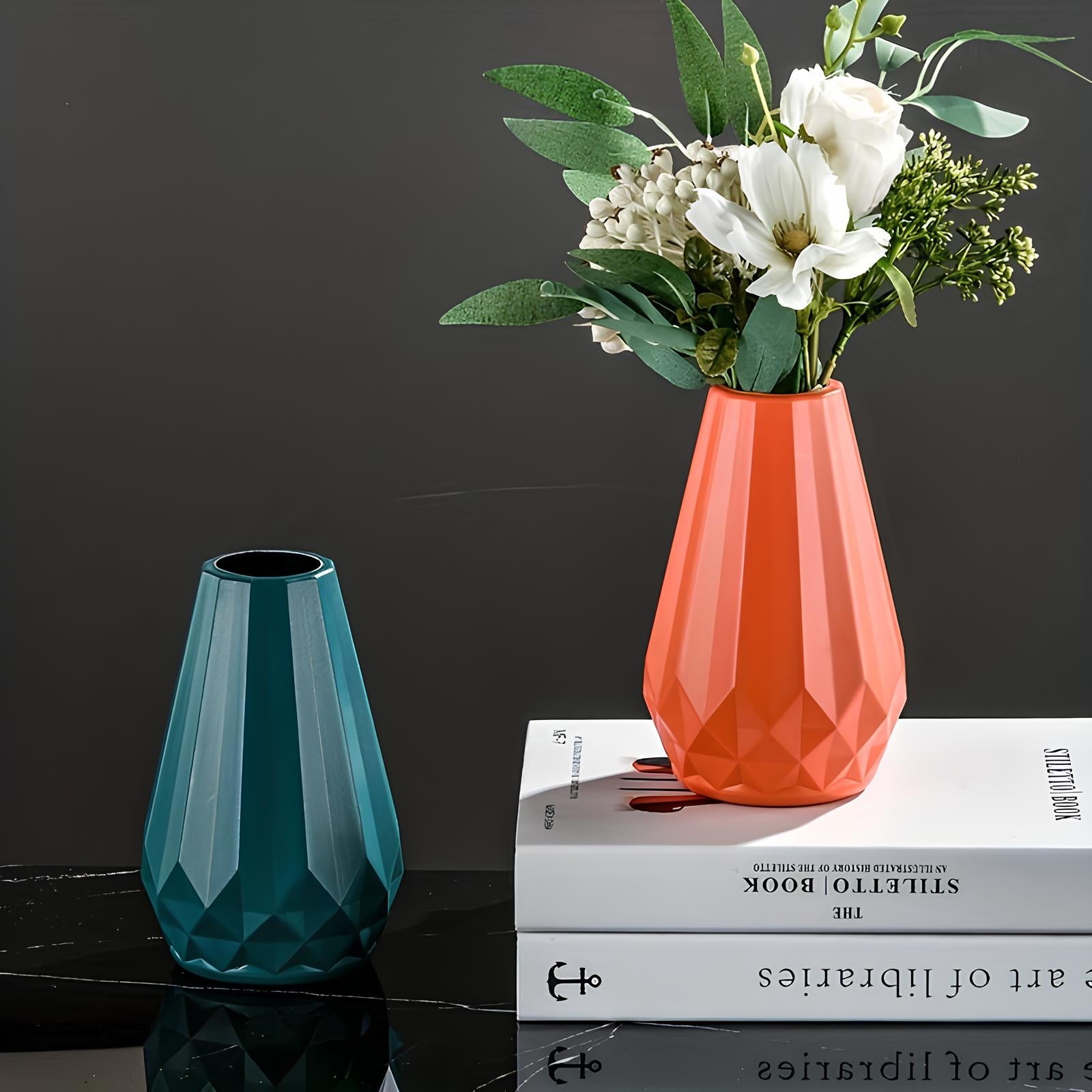Vase décoratif moderne - Motif géométrique - UstensilesCulinaires