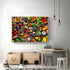Tableau sur Toile - Assortiments de Fruits et Légumes - UstensilesCulinaires