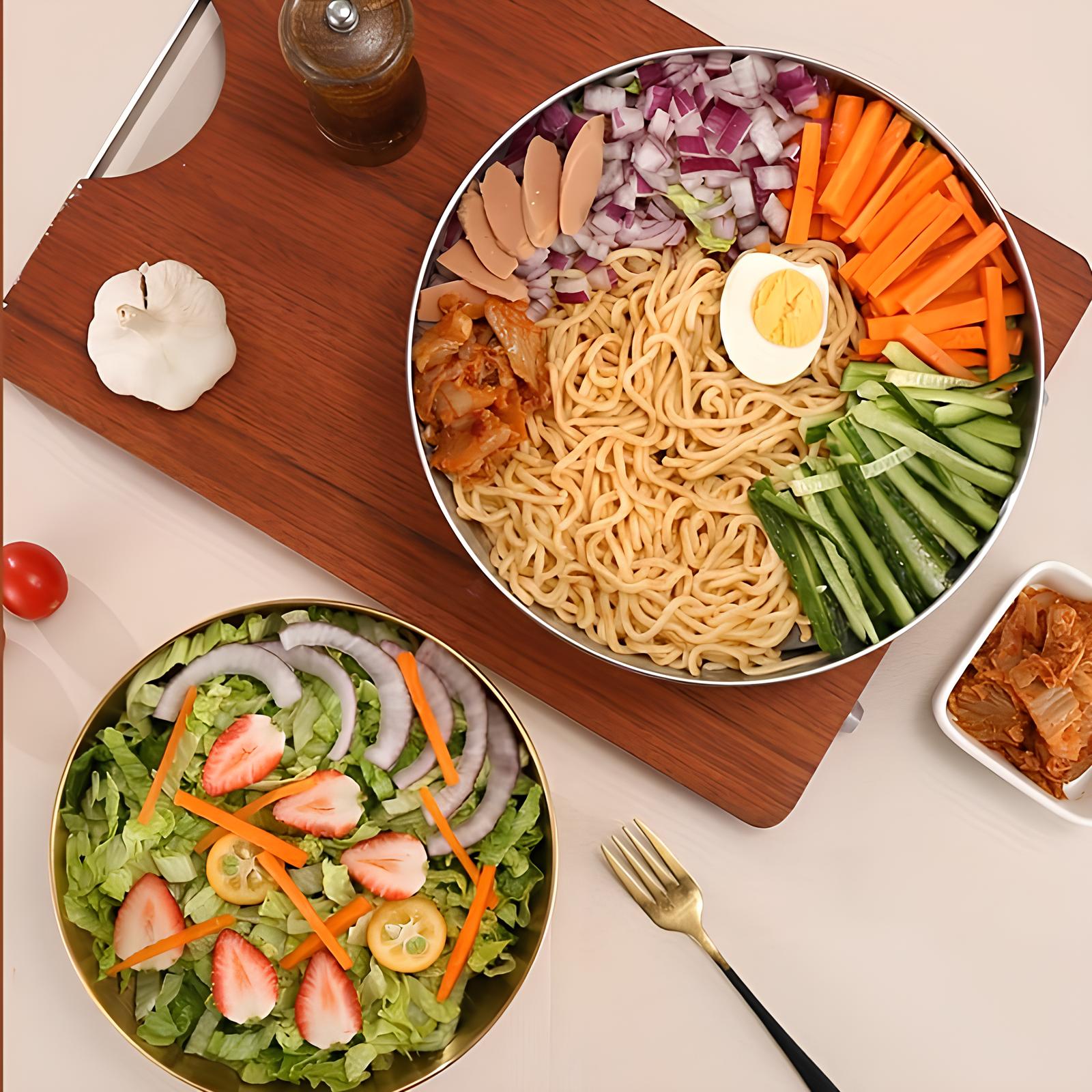 Shaded Blue Ceramic Salad Bowl