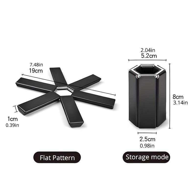 Dessous de plat pliable hexagonal
