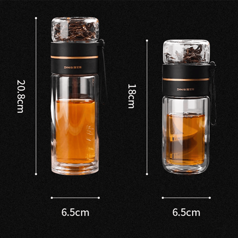 Bouteille infuseur de thé en verre cristallin - UstensilesCulinaires