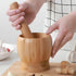 Mortier et pilon en bambou - UstensilesCulinaires