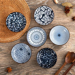 Ensemble de 6 bols à sauce en céramique - Motif floral - UstensilesCulinaires