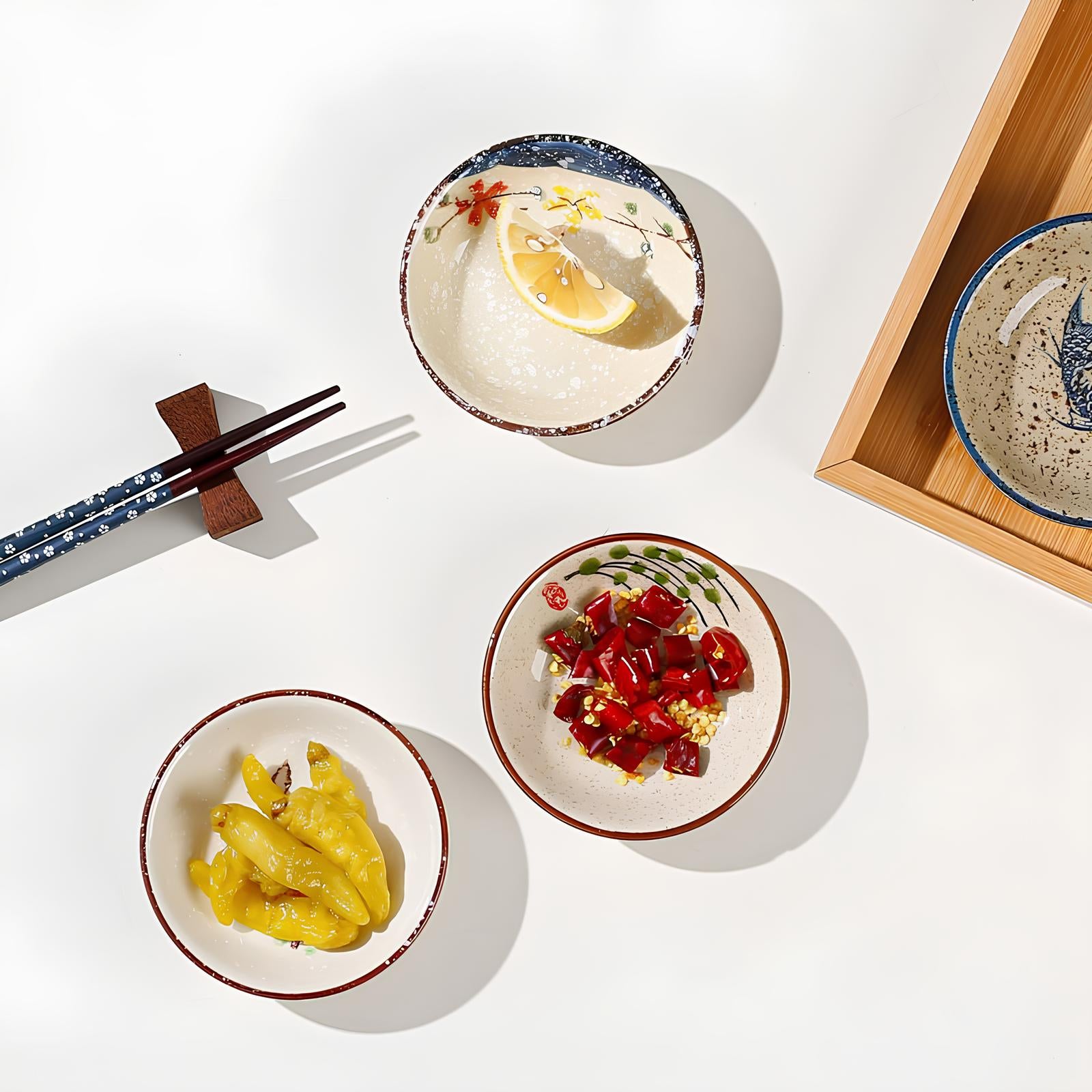 Ensemble de bols à sauce en céramique japonaise - 6pcs - UstensilesCulinaires