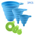 Ensemble de 3 entonnoirs pliables en silicone - UstensilesCulinaires
