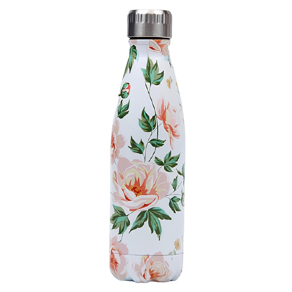 Bouteille en inox Isotherme sans BPA - Les fleurs - UstensilesCulinaires