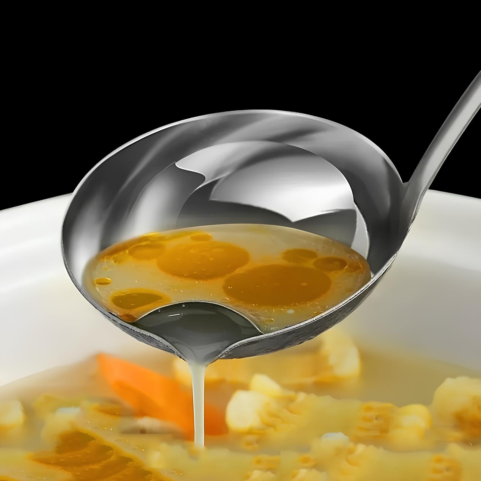 Louche avec séparateur d'aliments solides et liquides - UstensilesCulinaires