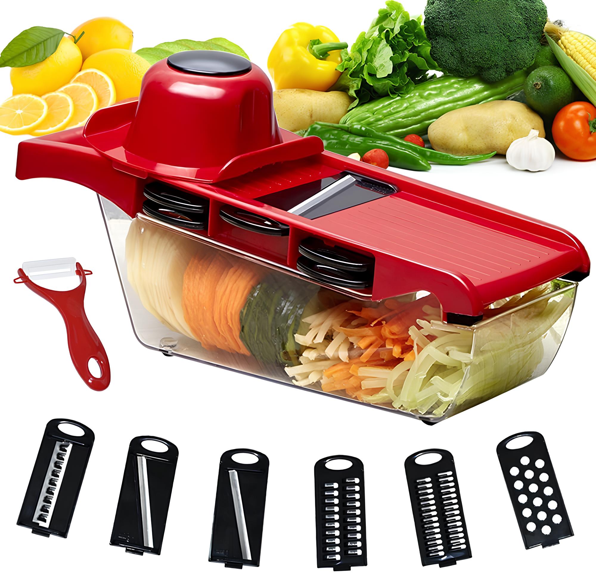 Mandoline de cuisine multifonctionnelle 6 en 1 - UstensilesCulinaires