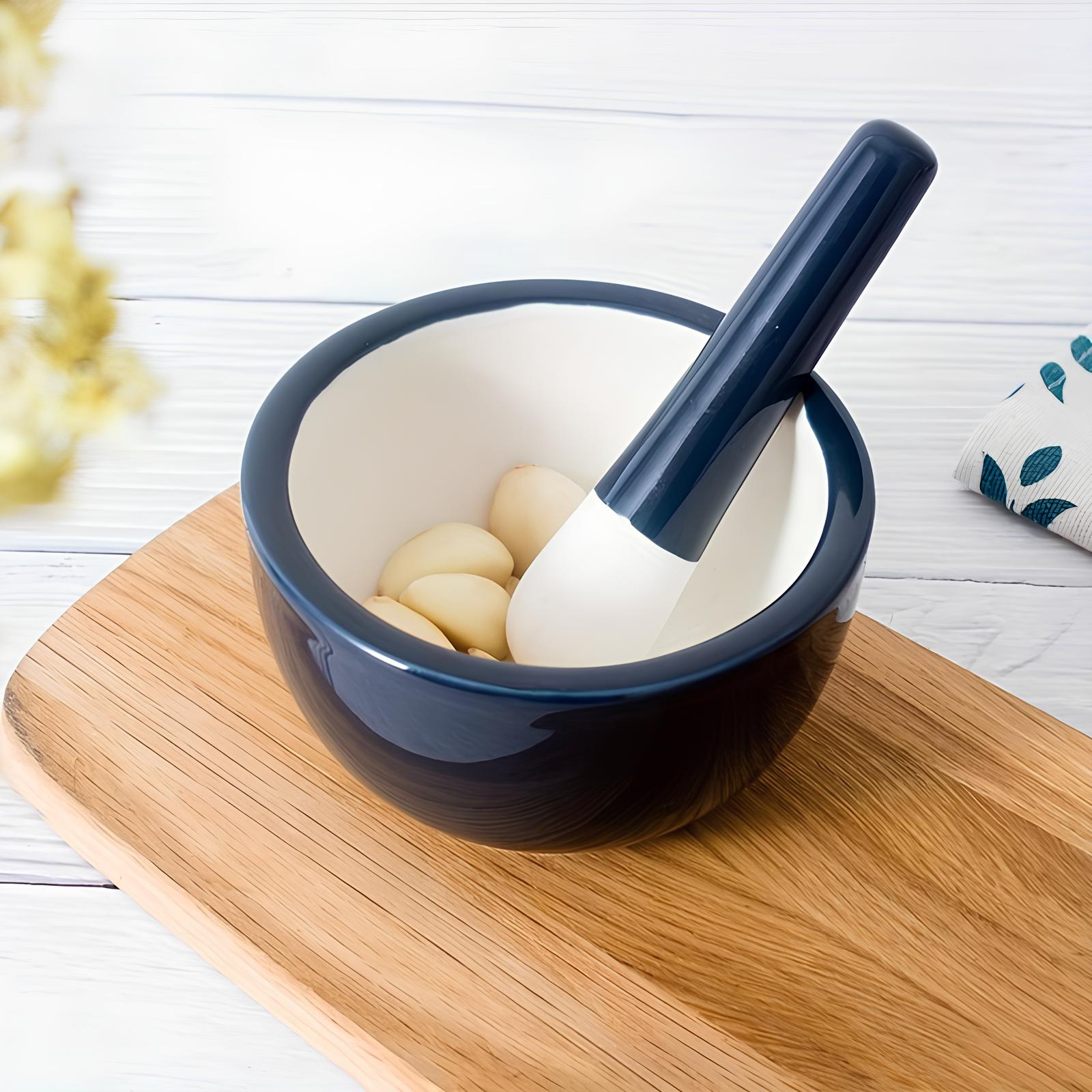 Mortier et pilon de cuisine en céramique - UstensilesCulinaires