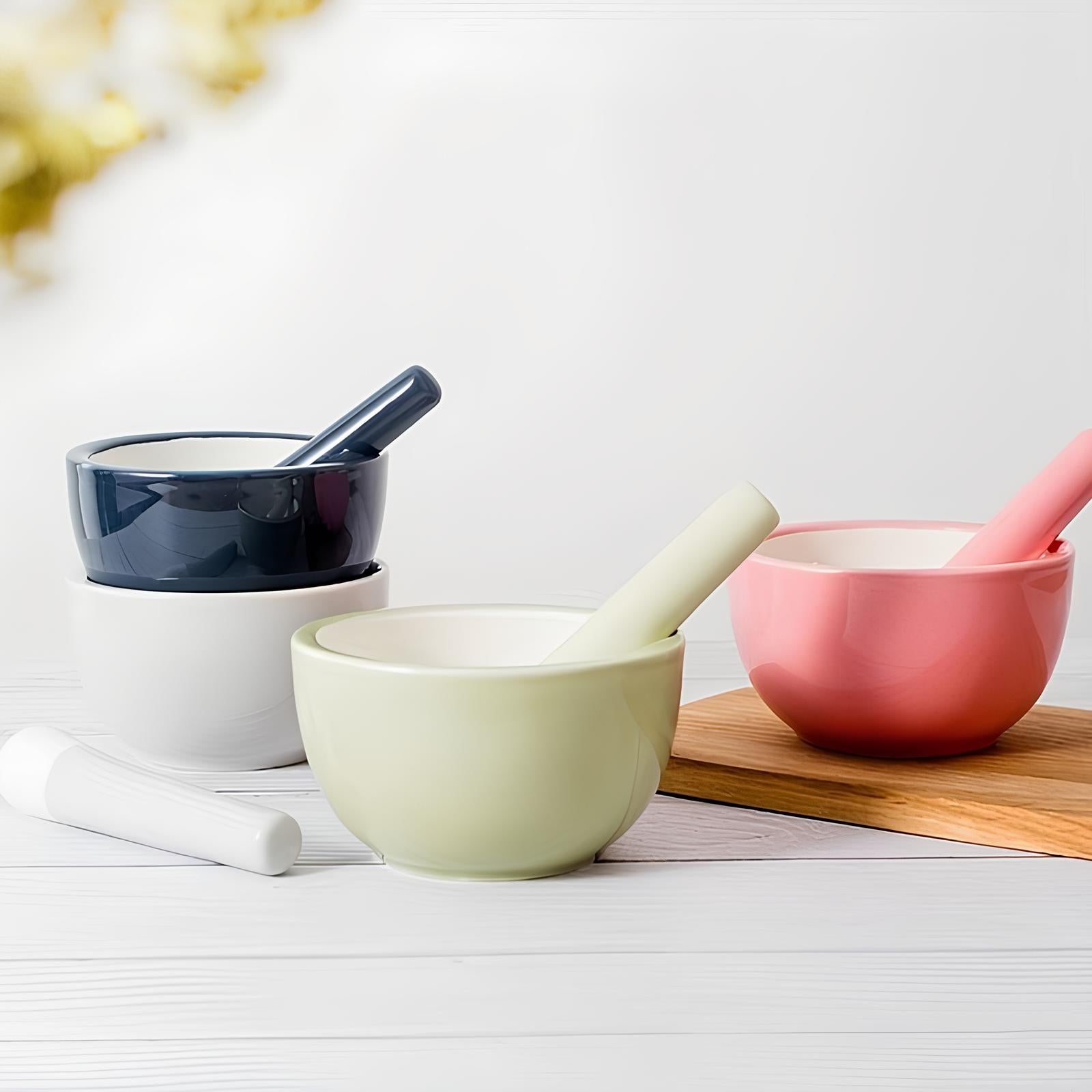 Mortier et pilon de cuisine en céramique - UstensilesCulinaires