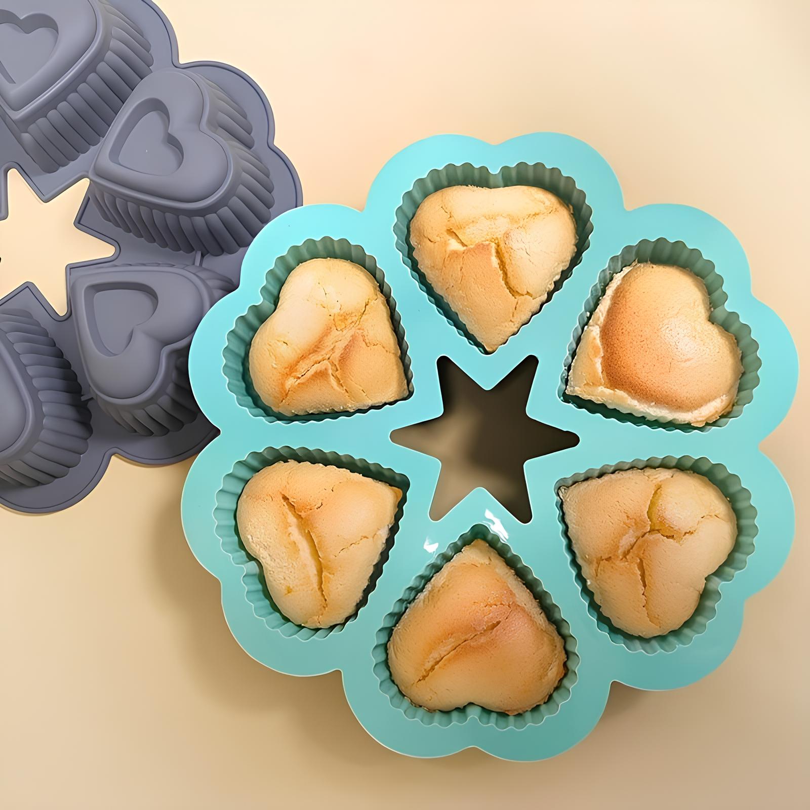 Moule à gâteau silicone en forme de coeur - UstensilesCulinaires